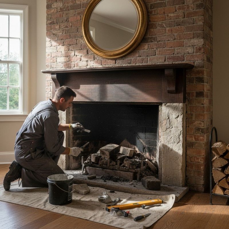 Local Fireplace Remodel pros at work