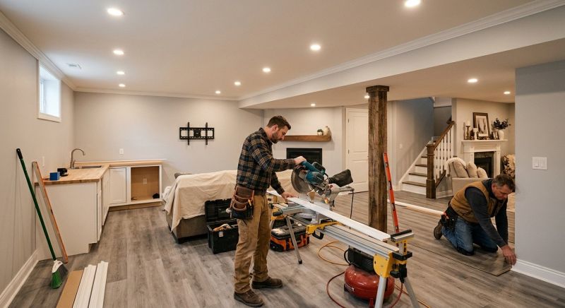 Finished Basement Renovation in Alpharetta, GA